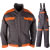 Costum salopeta cu pieptar Cool Trend gri-portocaliu cod:H8208/H8408